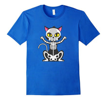 Halloween Cat With Skeleton Tshirt Funny for Men, Women, Kid