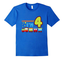 4 Years Old 4th Birthday Tshirt - Chooooooo Train Driver Tee