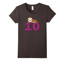 Birthday Girl 10th Birthday Party, Cute Sloth T-Shirt