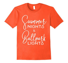 Funny Baseball Quote Tee 'Summer Nights & Ballpark Lights'