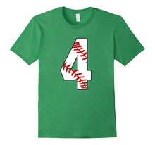 #4 Baseball 4th Birthday Boy Four Years Baseball Mom T-Shirt