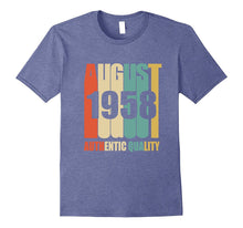 Retro August 1958 T-Shirt 59 Yrs Old Bday 59th Birthday Tee