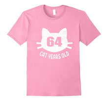 64 Cat Years Old T-Shirt Funny 12th Birthday Gag Gift