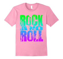 Retro 80's Rock and Roll T-Shirt With Bright Neon Colours