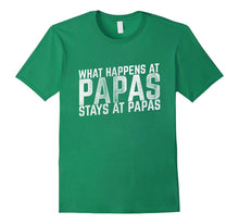 Mens Funny Grandfather Shirt - "What Happens at Papas..."
