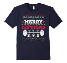 Funny Merry Liftmas Workout Christmas T-Shirt Bodybuilder