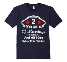 2nd Second Wedding Anniversary Tshirt Marriage Husband Wife
