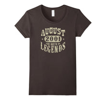 16 Years 16th Birthday August 2001 Birth of Legend T-Shirt