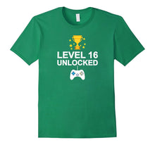 16th Birthday Level 16 Unlocked Funny T-Shirt Gamer Gift Kid