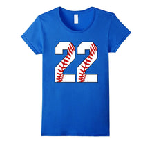 #22 Baseball 22nd Birthday Twenty-Two Baseball Mom T-Shirt