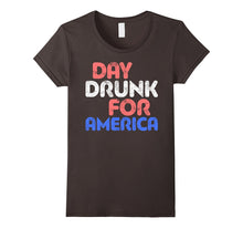 Day Drunk for America T-Shirt Drinking Fourth of July Gift