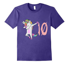 Tenth 10th Birthday Unicorn Dab Tshirt