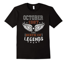 October 1987 Gift 30 Years Old Shirt - 1987 Birthday T Shirt