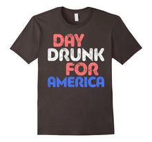 Day Drunk for America T-Shirt Drinking Fourth of July Gift