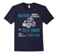 Mens Tractor Grandpa Farm Never Underestimate an Old Man Tshirt