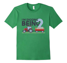 2nd Birthday Tshirt Age 2 Year Old Tractor Boy Girl Shirt