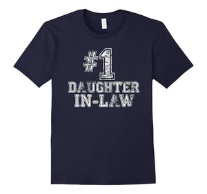 #1 Daughter-In-Law T Shirt -Number One Mother's Day Gift Tee