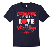 1st Wedding Anniversary Gift. Meaning T-Shirt for Couple.