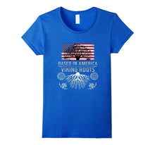 BASED IN AMERICA VIKING ROOTS T-Shirt USA Flag Gift