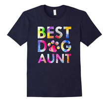 Best Dog Aunt T-Shirt Attractive Watercolor Paint Art Paws