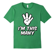 4 Year Old Birthday Tshirt - Funny I'm This Many Kids TShirt