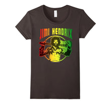 Jimi Hendrix Circle Guitar Portrait Color Gradient T-Shirt