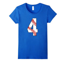 #4 Baseball 4th Birthday Boy Four Years Baseball Mom T-Shirt