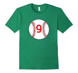 "#9 Birthday Baseball" Birthday T Shirt