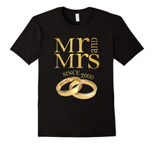 17th Wedding Anniversary T-Shirt Mr & Mrs Since 2000 Gift