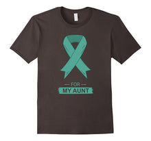 Teal Ribbon Support Aunt Ovarian Cancer Awareness T-Shirt