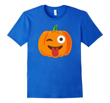 Pumpkin Halloween Emoji Costume T-Shirt Happy Smile Tongue
