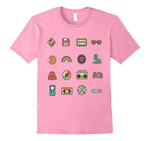 I Love 80's With Boombox, Cassette and Floppy Disk Tee Shirt