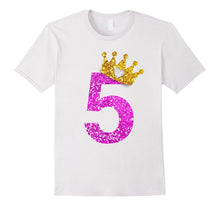 5th Birthday Shirt Princess Crown