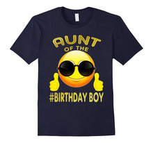 Aunt of the Birthday Boy Cool Emoji T-Shirt Gift for Aunt