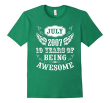 10 Years of Being Awesome Birthday Tee July 2007 Shirt Kids