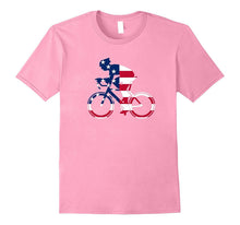 American Flag Cycling T-Shirt Cool Bicycle Casual Top Tee