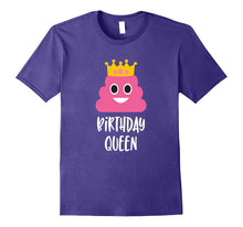 Girl's Poop Emoji Birthday Queen T Shirt