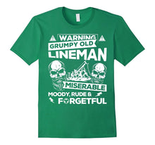Mens Grumpy Old Lineman T-Shirt Retired Grandpa Lineman Gift Tee