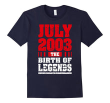 14 Years Old Kid Birthday T Shirt Gift Made in 2003 July Tee