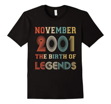 November 2001 the Birth of Legends Birthday T-Shirt