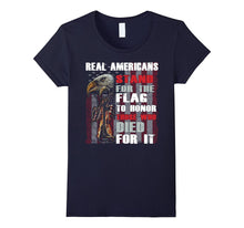 Real Americans Stand for the Flag Veterans Halloween T Shirt