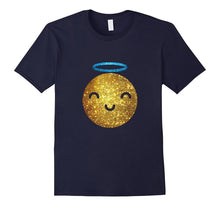 Emoji Shirt - Glitter Angel Face With Halo Emoji T Shirt