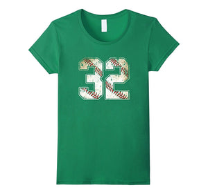 #32 Baseball Jersey Number 32 Retro Vintage T-Shirt