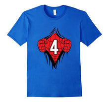 4 Year Old Birthday Tshirt Boys Superhero Shirt for Girls