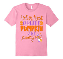 Halloween Pregnancy Shirt Kick or Treat Due January 2018