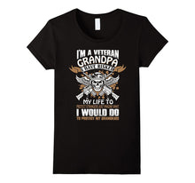 I'm a Veteran Grandpa T Shirt, Cool Grandfather T Shirt