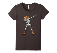 Dabbing Skeleton T Shirt Kids Cowboy Hat Halloween Funny Dab