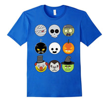 Funny Halloween Emoji T-Shirt Zombie Pumpkin Halloween Tee