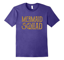 Mermaid Squad. Mermaid Lovers Gold T-Shirt.