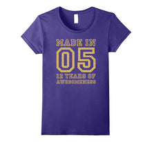 12th Birthday Shirt Gift Made in 05 12 Years of Awesomeness